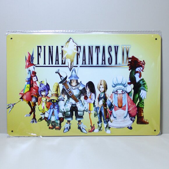 Final Fantasy IX Metal Wall Sign Poster Video Game Room 11.75" x 7.75" - Picture 1 of 5
